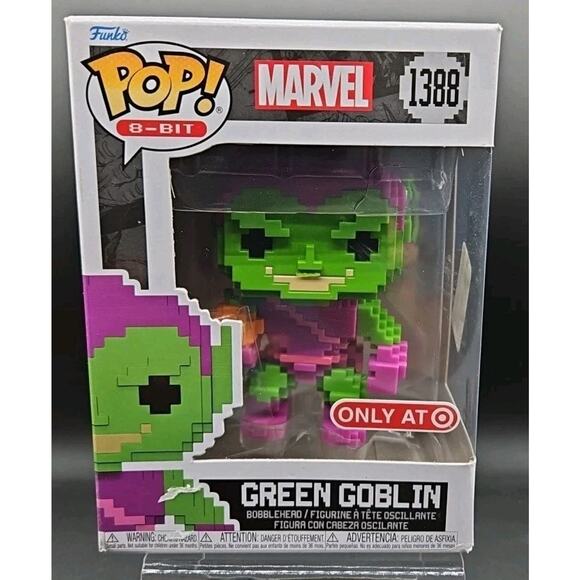 Funko Pop! 8-Bit Marvel Target Exclusive Green Goblin #1388 - Picture 1 of 3